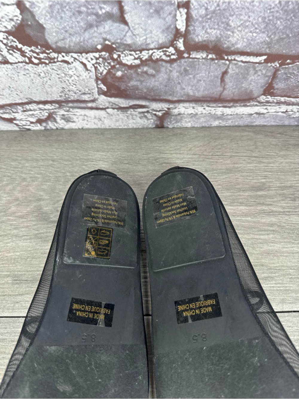 Jeffrey Campbell Black Mesh Swan Lake Moira MaryJane Ballet Flats women sz 8.5US - Picture 16 of 16